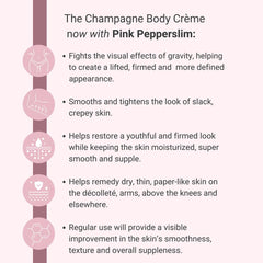 Consult Beaute Champagne Lift close-up texture highlights silky cream and smoothing benefits.