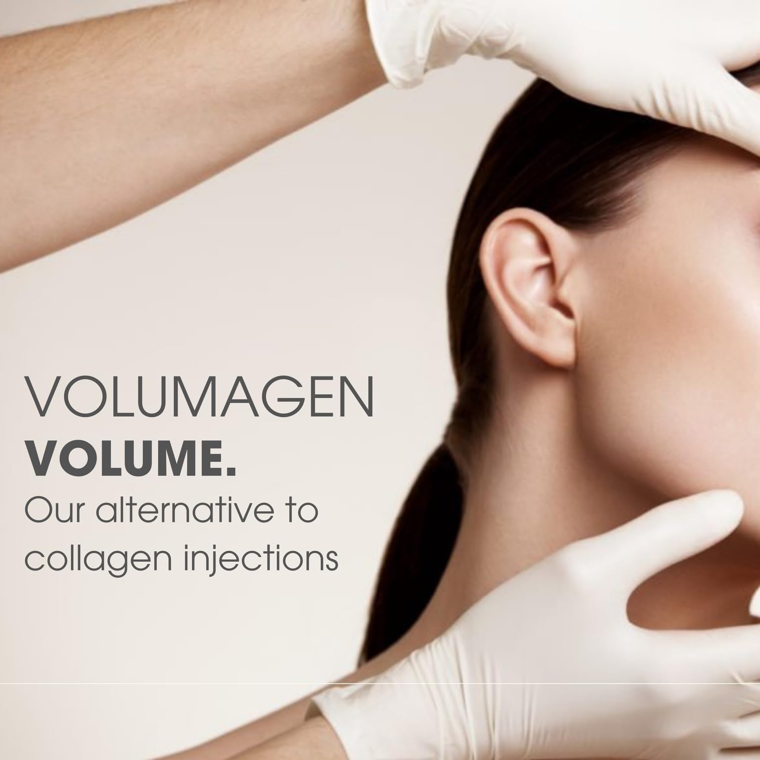 Consult Beaute Volumagen cream absorption closeup, fast-absorbing hydration