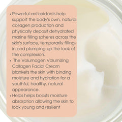 Consult Beaute Volumagen cream texture spread, smooth, lightweight hydration