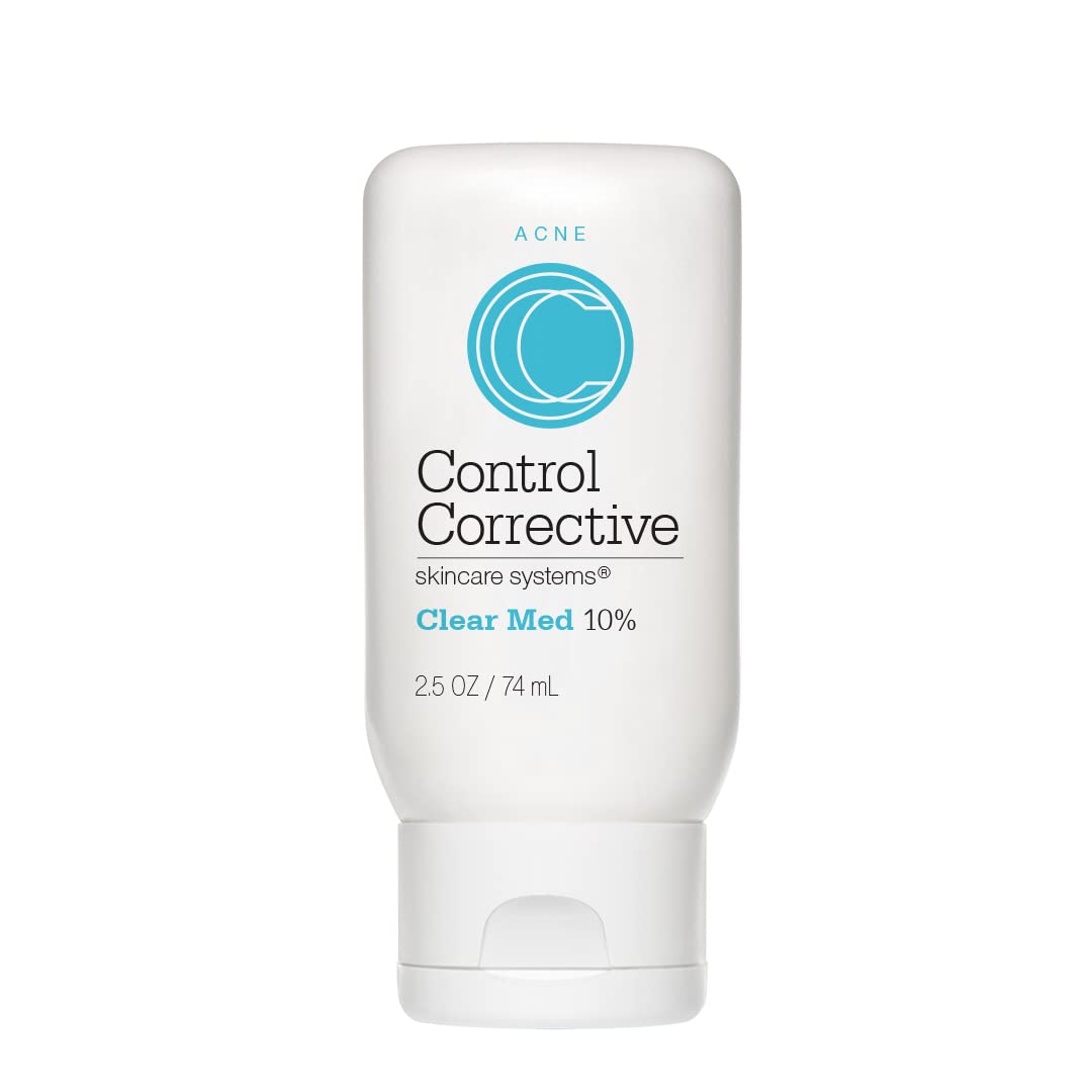 CONTROL CORRECTIVE Clear Med 10% bottle shown for blemish support.