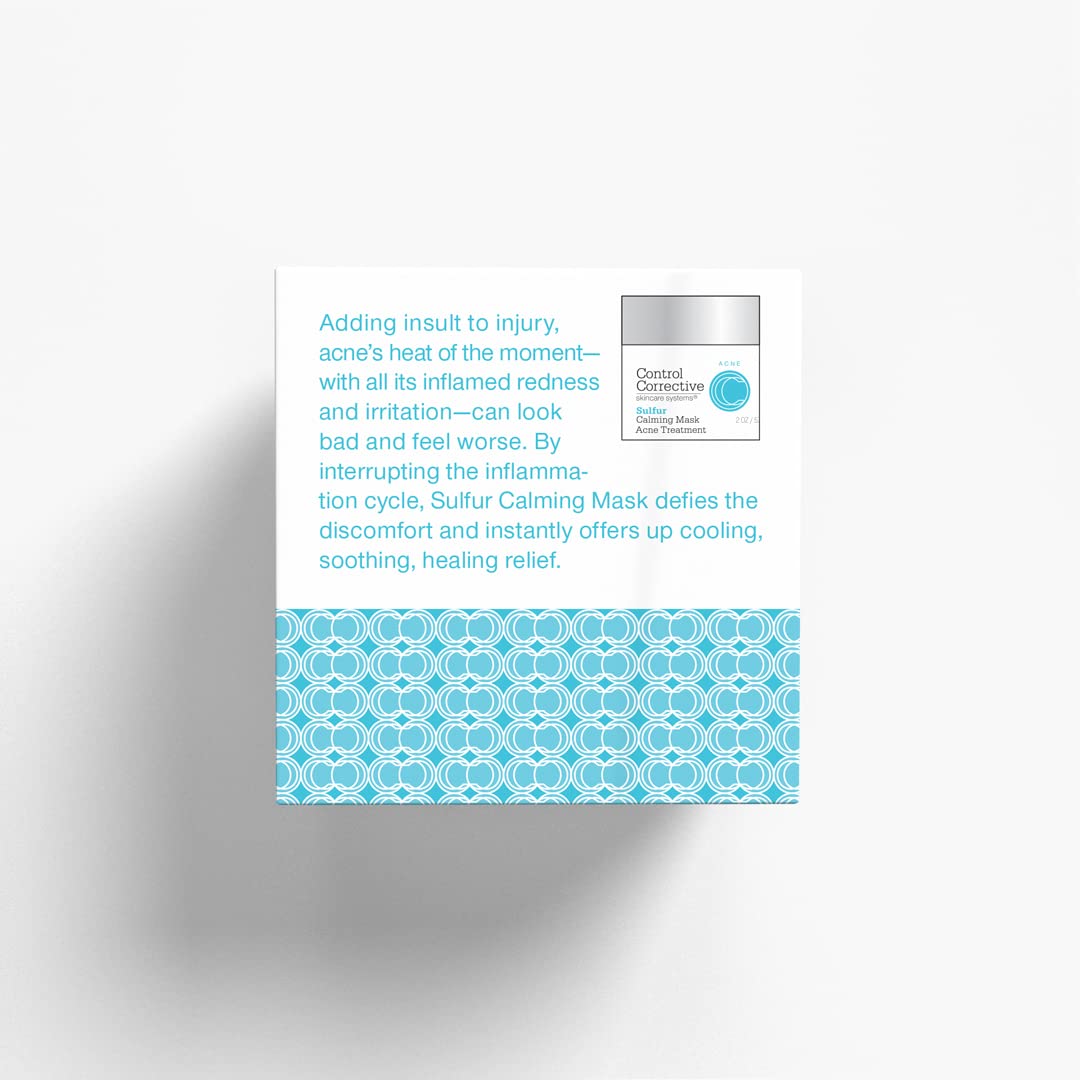 CONTROL CORRECTIVE sulfur calming mask kaolin bentonite clay blend refining pores.