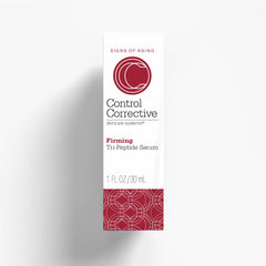 Control Corrective Tri-Peptide Serum closeup emphasizes collagen and elastin support