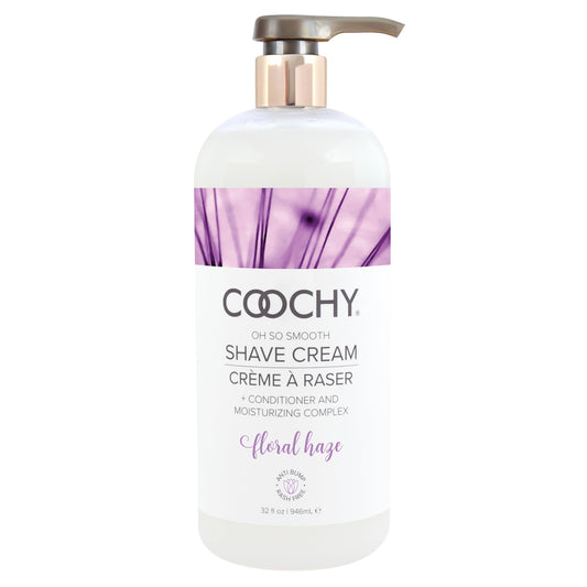 Coochy Floral Haze bottle front view for a soothing, rash-free shave.