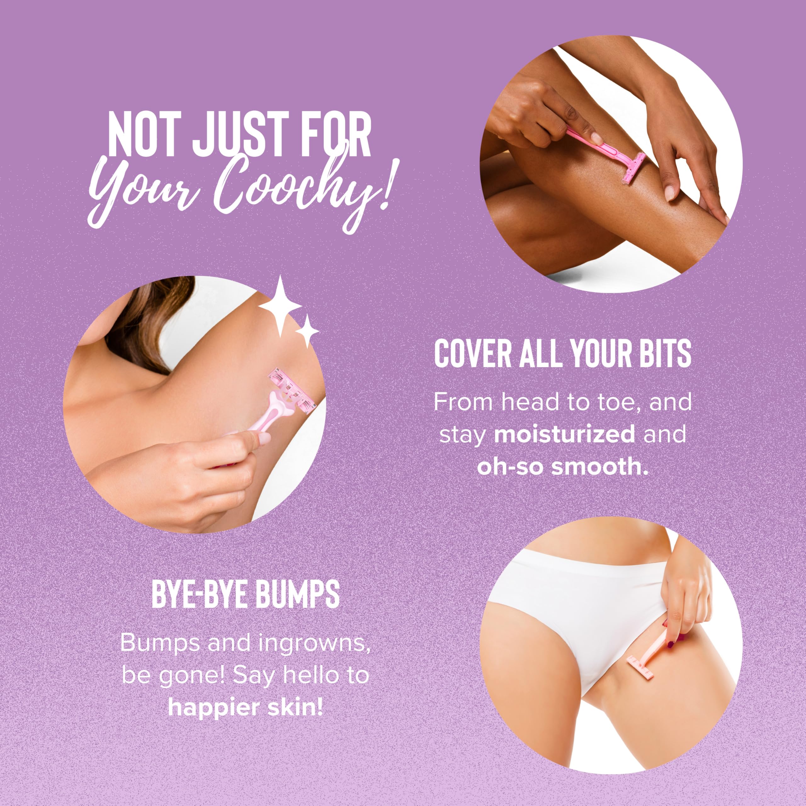 Coochy Floral Haze hands applying cream demonstrating easy, on-the-go use.
