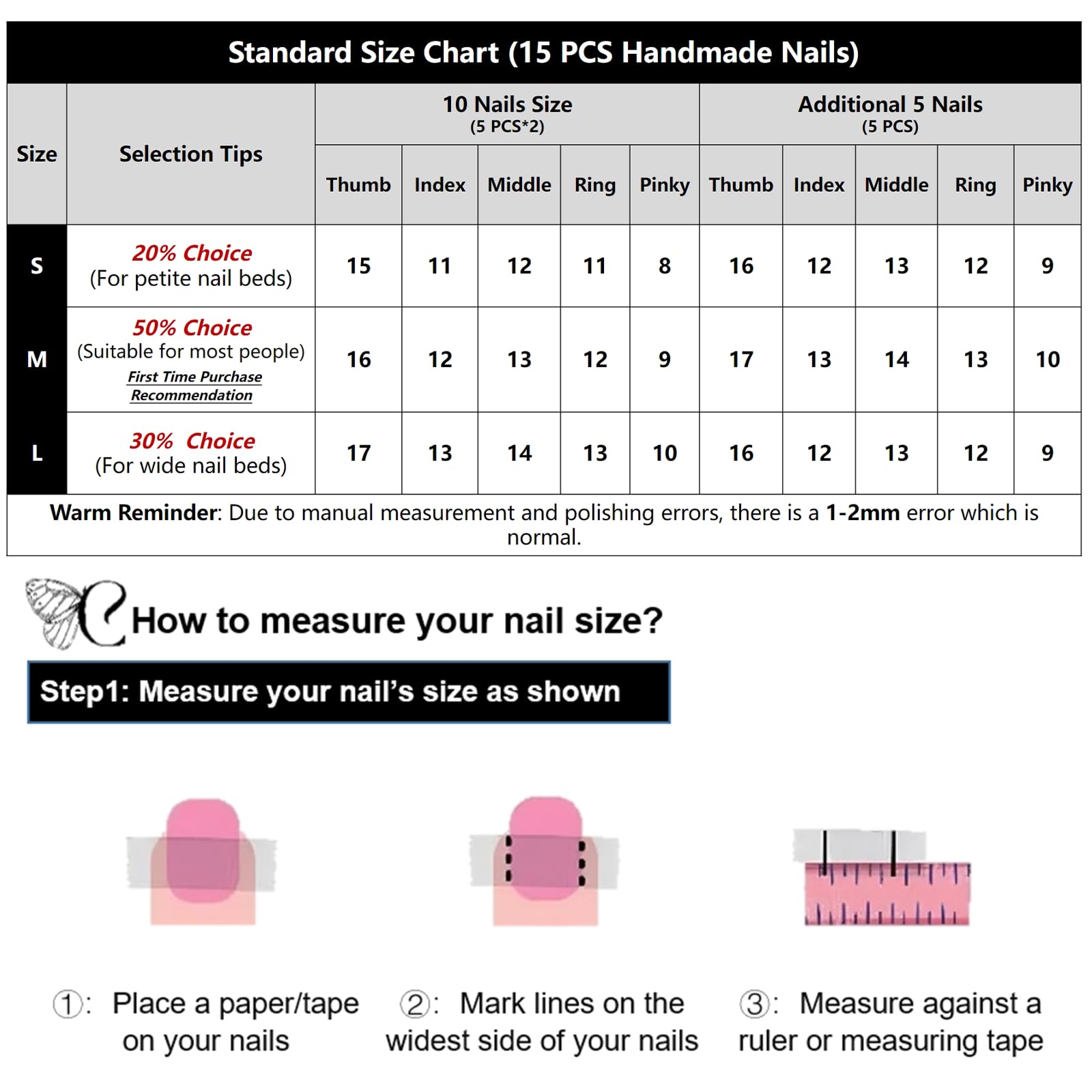 COOLYOUNG Size S M L guide helps find the perfect fit