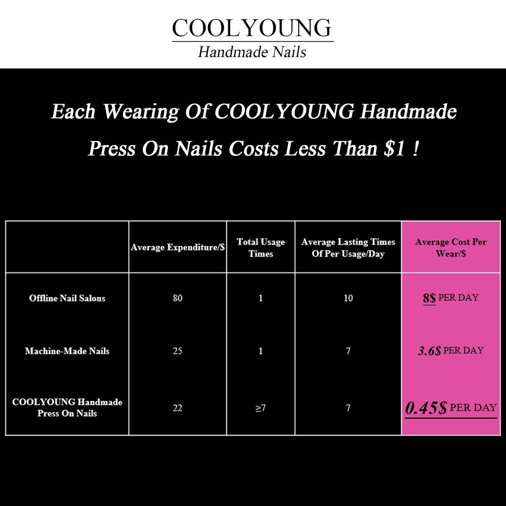 COOLYOUNG nails suitable for office and party looks