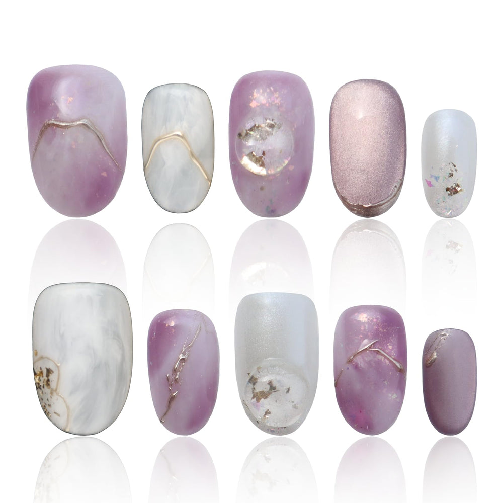 COOLYOUNG press-on nails almond short swatch for everyday wear
