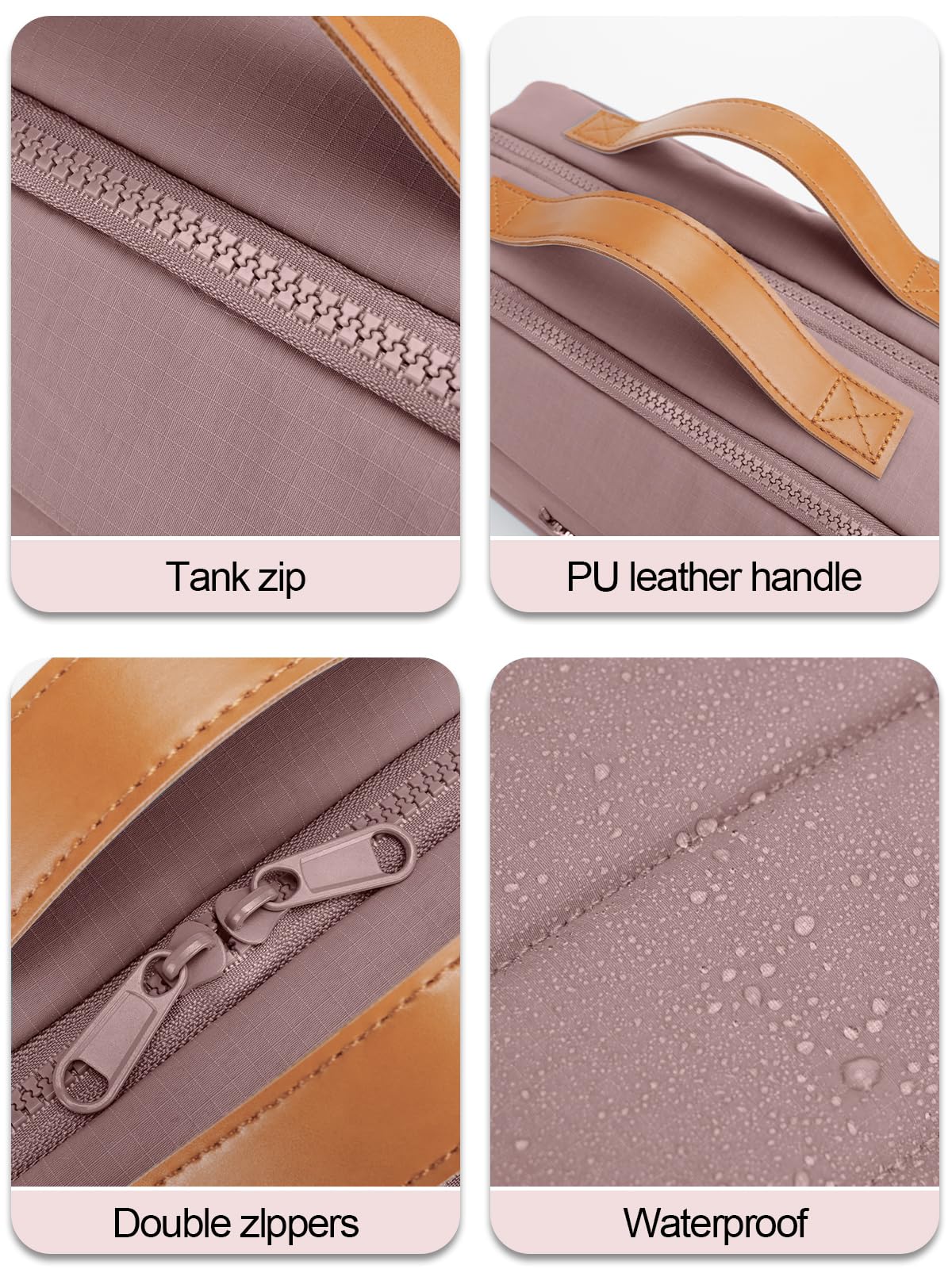 COOSKY dark purple toiletry bag suitable for travel and home use.