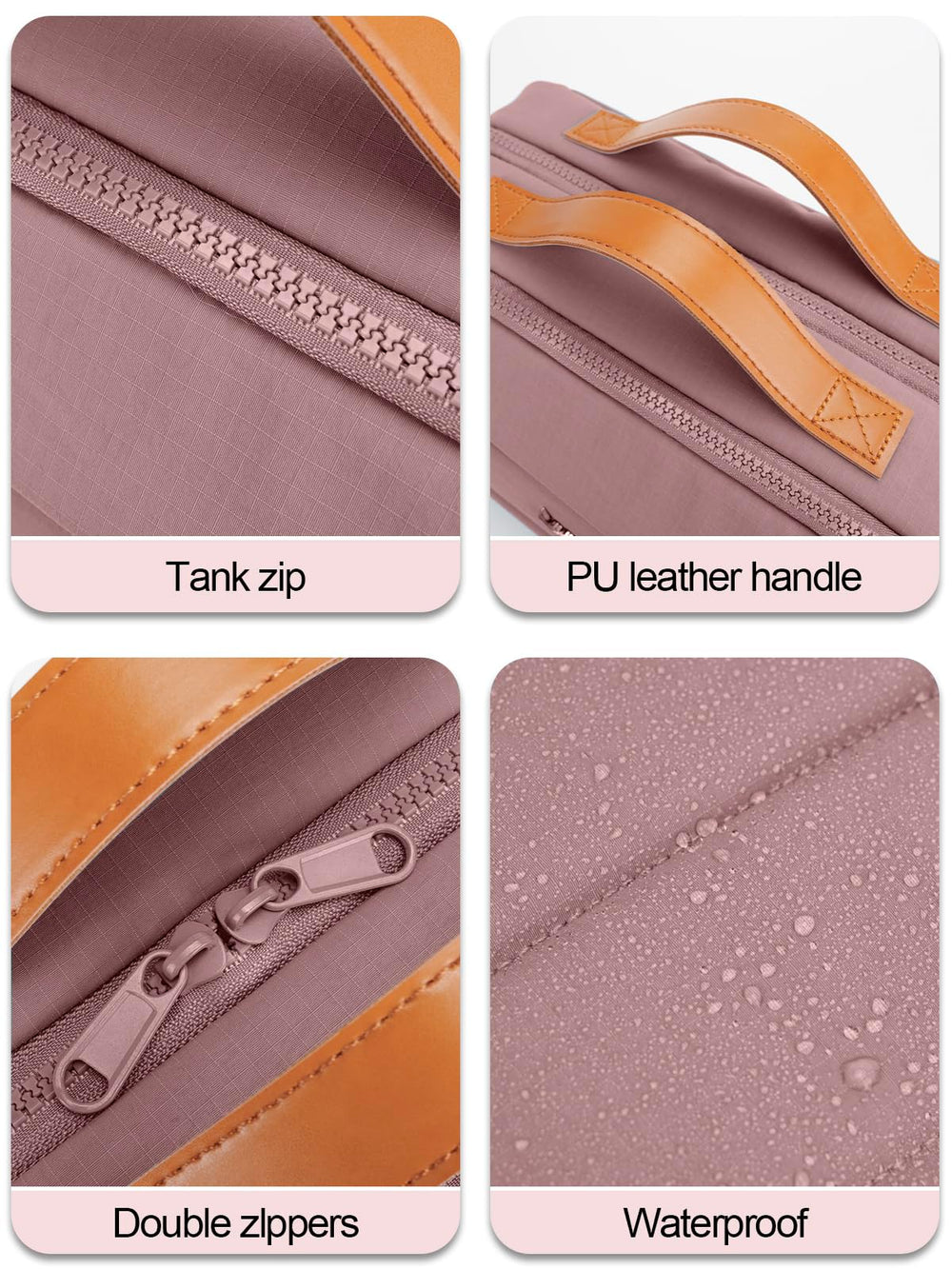 COOSKY dark purple toiletry bag suitable for travel and home use.