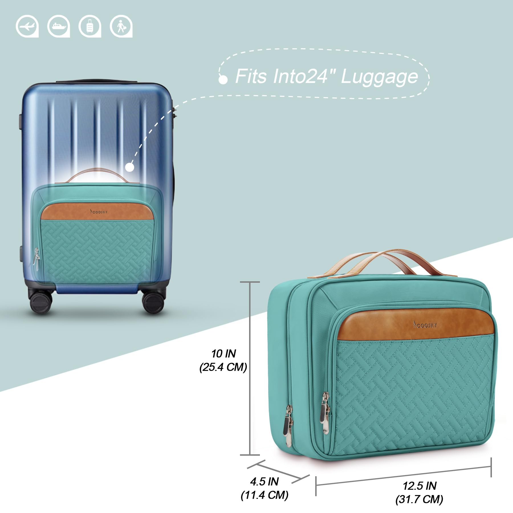 COOSKY detachable bottom bag doubles as a separate carry option
