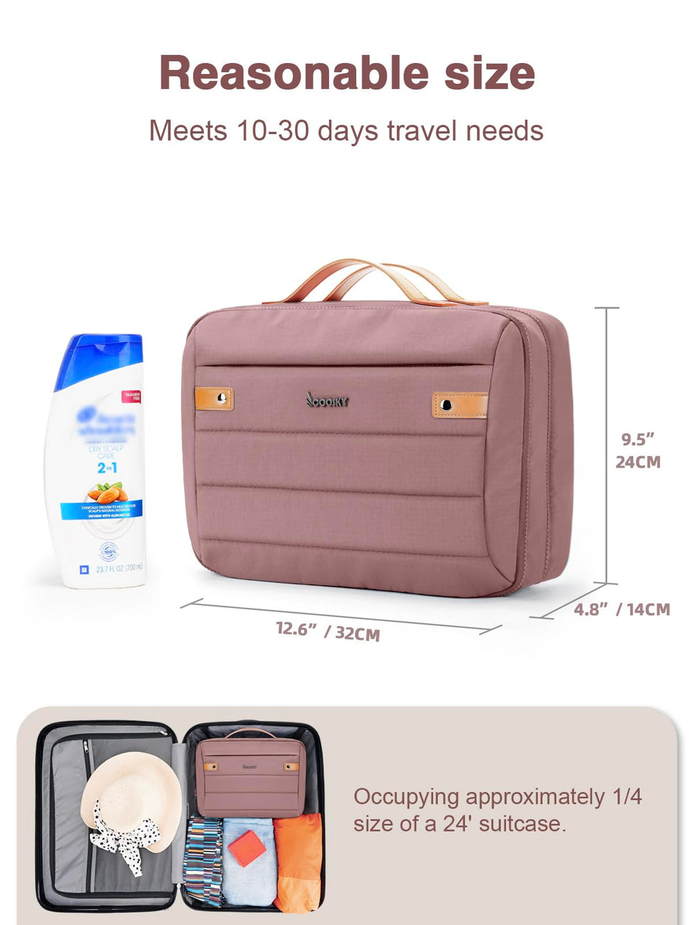 COOSKY trolley belt back frees hands during travel.