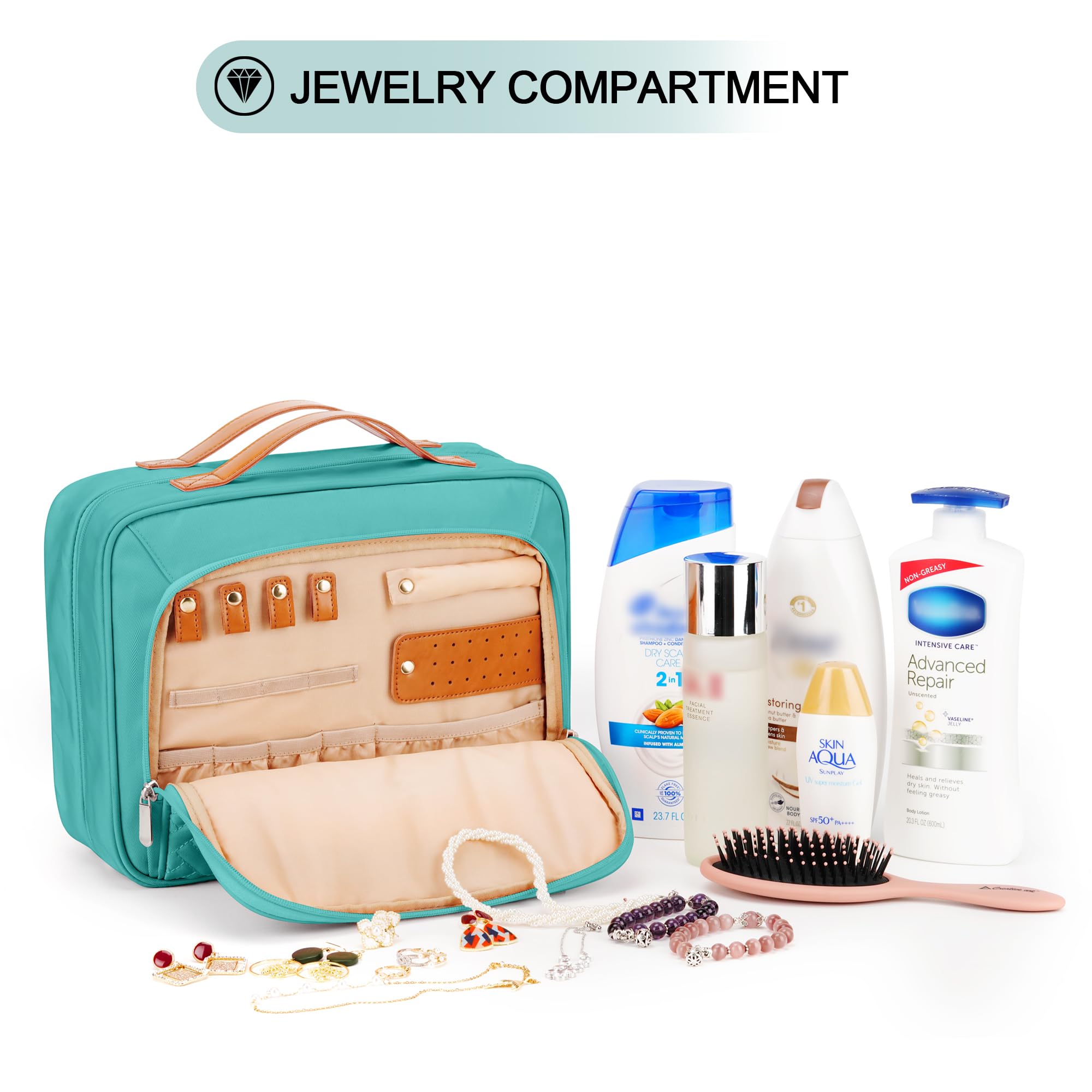 COOSKY transparent pockets for quick access and visibility