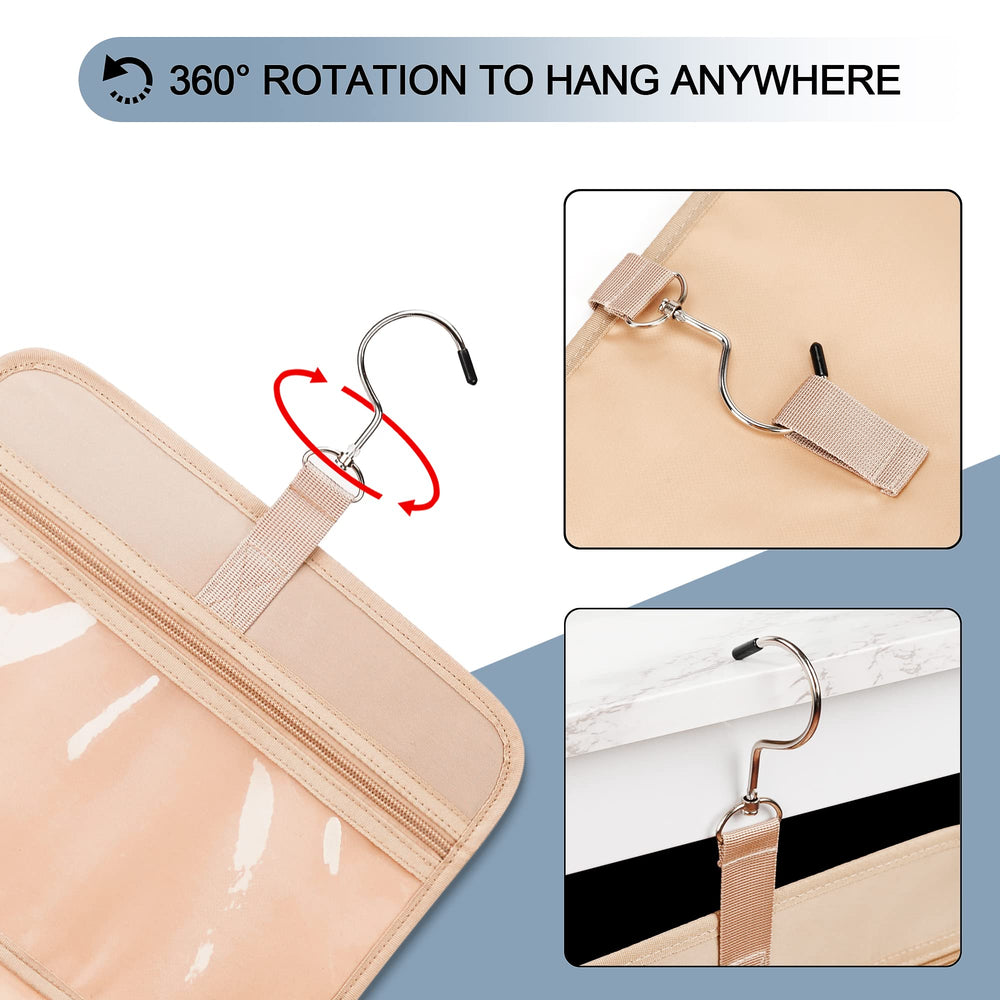 COOSKY 360-degree hook provides versatile hanging options in bathrooms or hotel rooms.