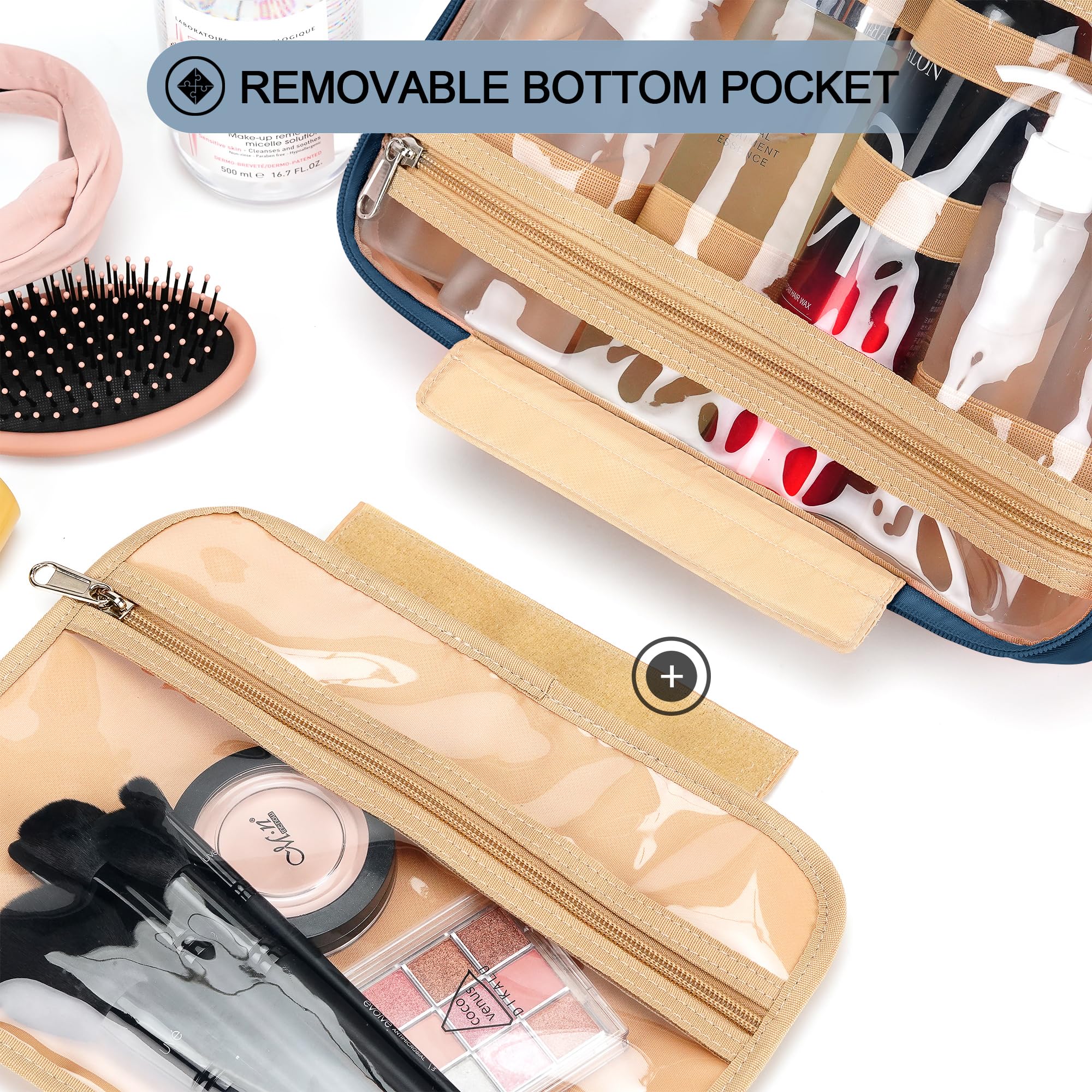 COOSKY detachable bottom section offers flexible packing and extra capacity when needed.