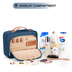 COOSKY jewelry compartment keeps accessories separated while traveling for easy access.