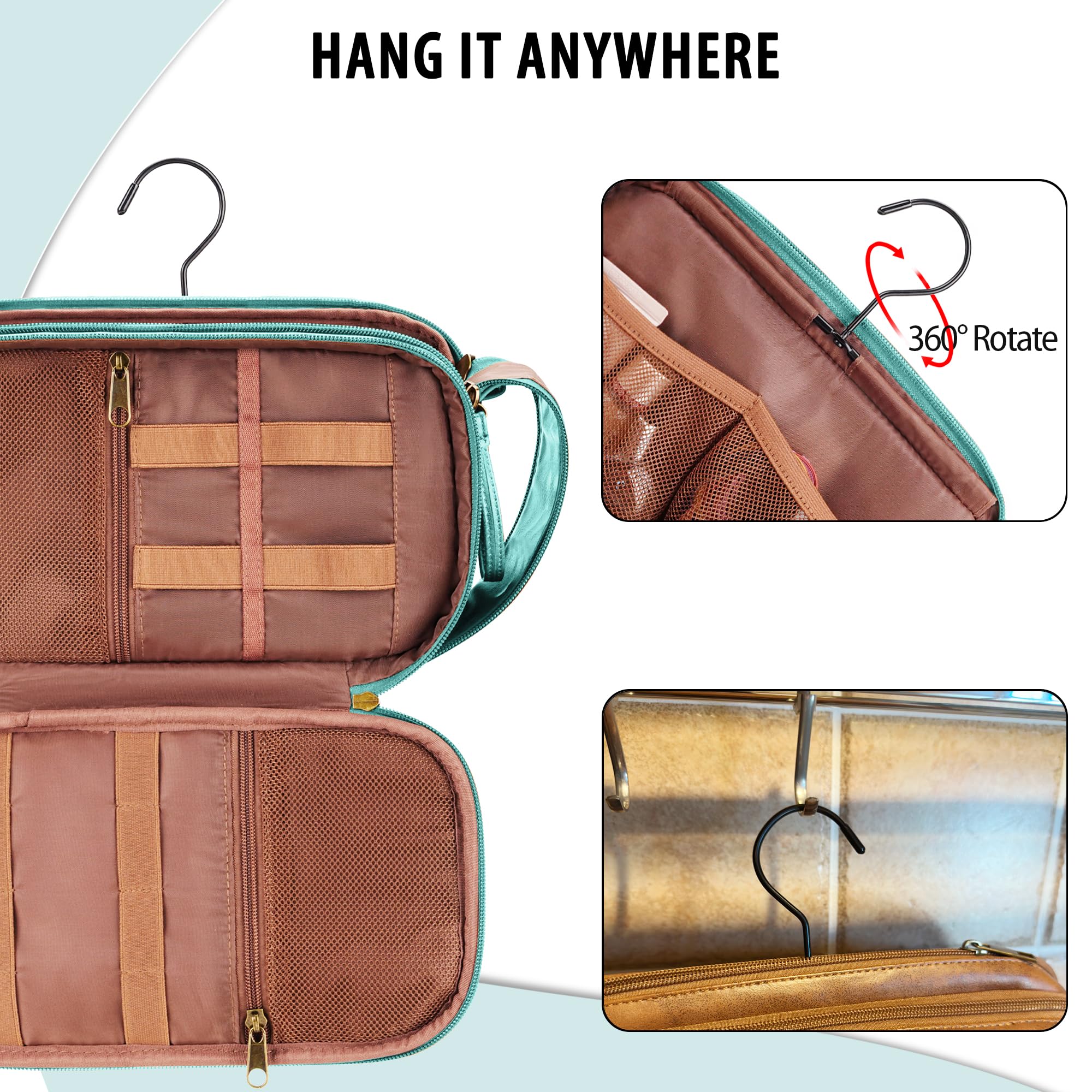 COOSKY bag in Lake Blue back compartment for medications and dental care items
