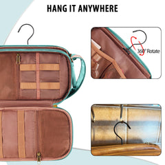 COOSKY bag in Lake Blue back compartment for medications and dental care items