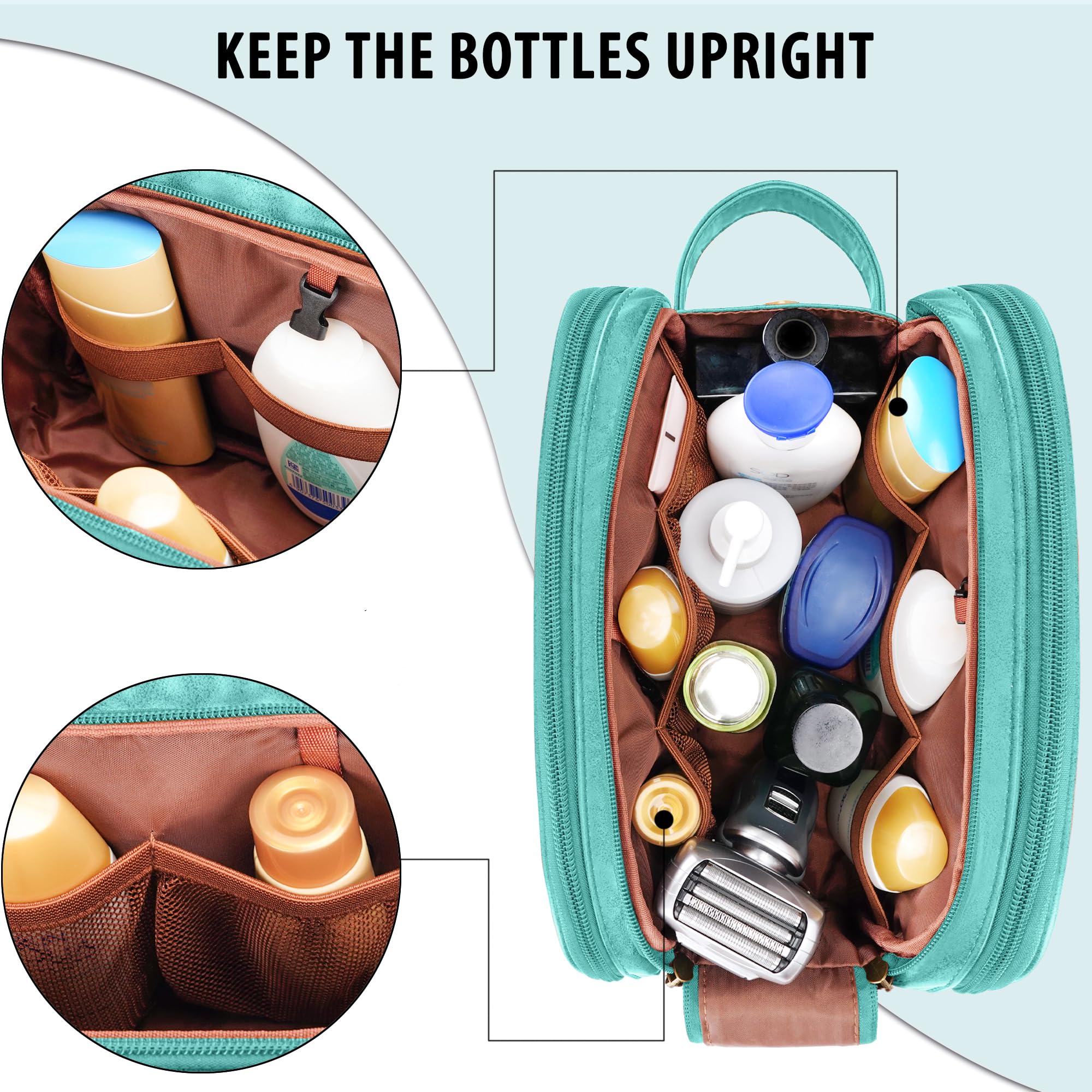 COOSKY Lake Blue leak-proof bottle covers prevent spills during travel