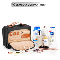 COOSKY waterproof Dopp kit highlights moisture-resistant material for toiletries.
