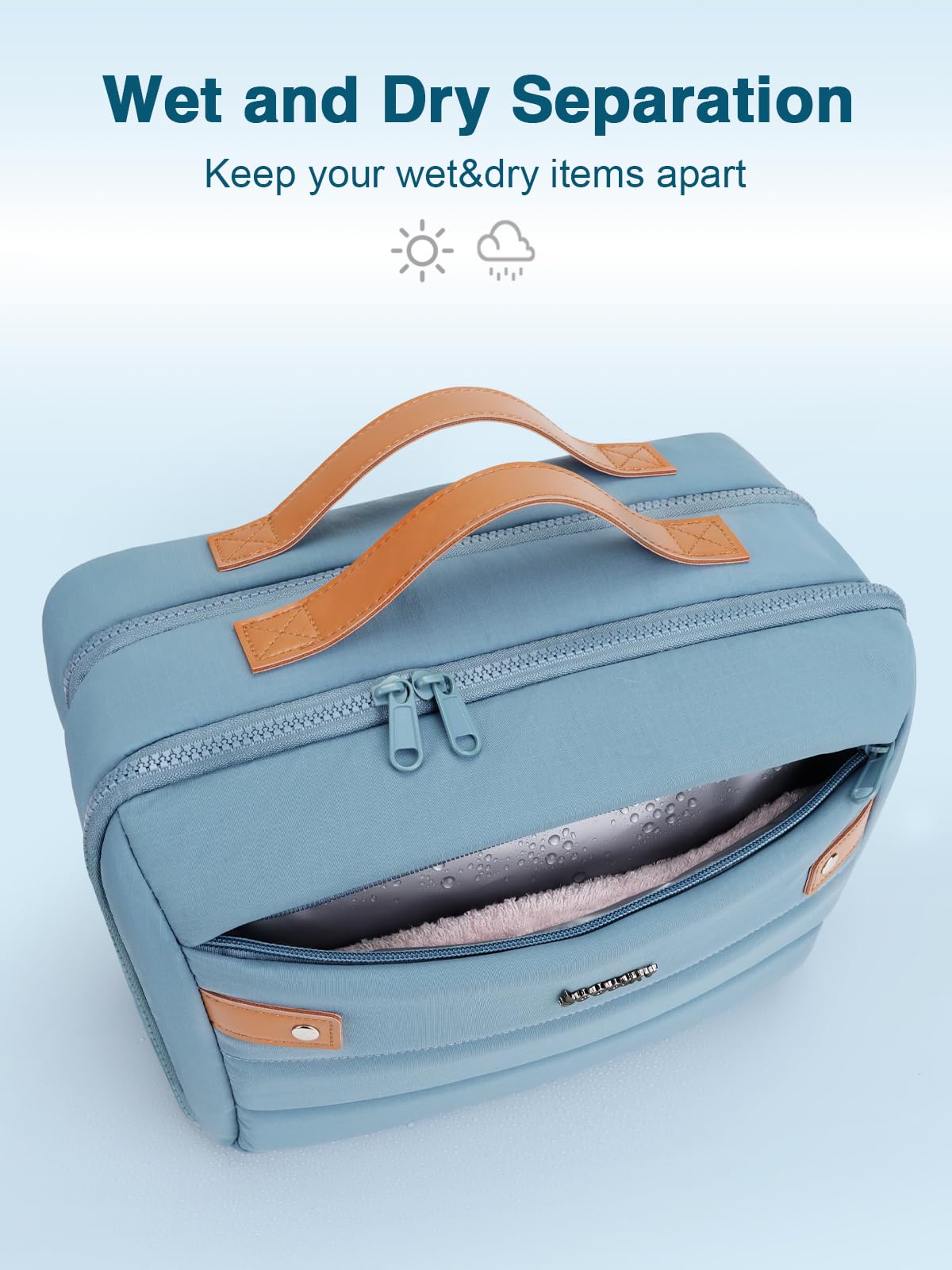 COOSKY bag blue 360° hook for versatile bathroom hanging options