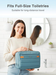 COOSKY bag blue open compartments for easy access to cosmetics