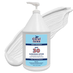 Coral Isles bulk pump dispenser for easy group application during outdoor activities