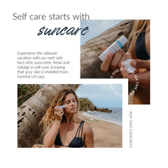 Coral Safe no oxybenzone and no octinoxate claim in design.