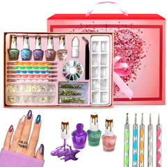 CoralBeau Nail Art Kit for Girls—beginner set with colorful supplies for easy at-home designs.