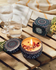 Coralogo scented candle and handmade soap set mood for unwinding