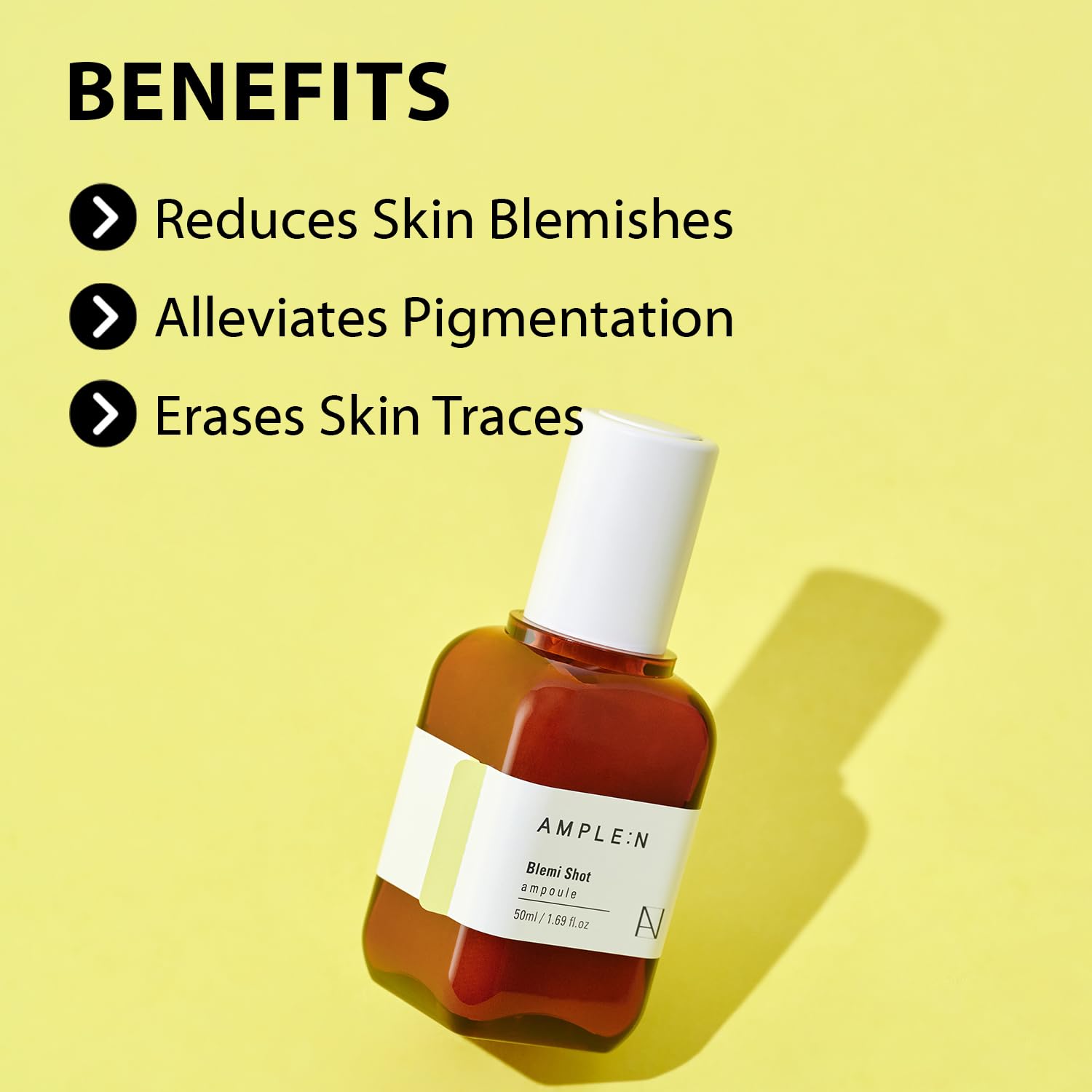 Coreana Ample:N Blemi Shot Serum texture swirl—smooths skin surface and aids absorption.
