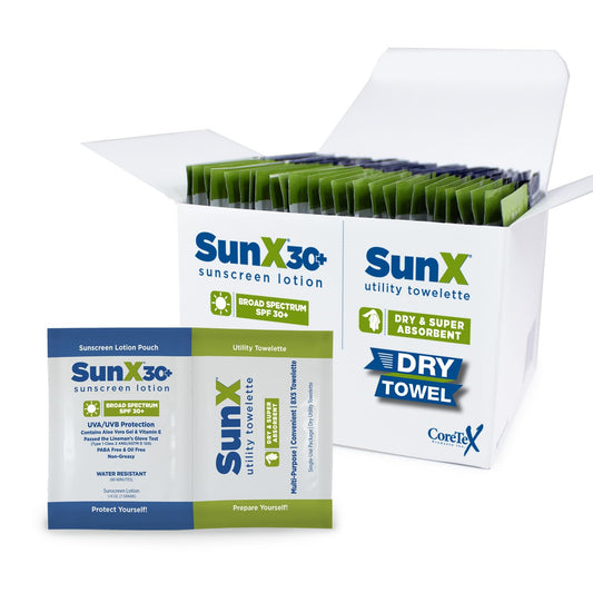 CoreTex Sun X 30 sunscreen packet for on-the-go protection during outdoor activities