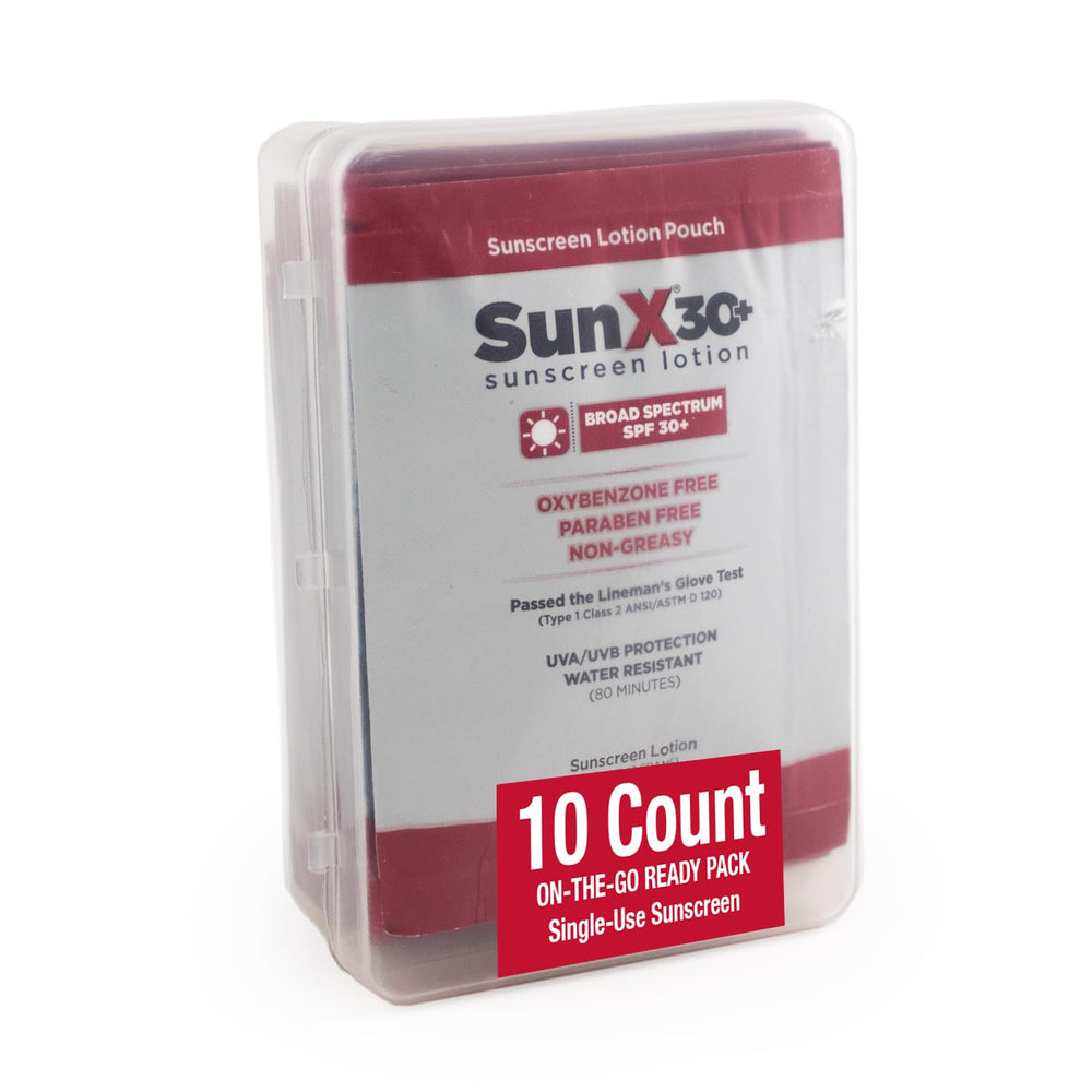 TSA-approved packaging for CoreTex Sun X 30 packets.