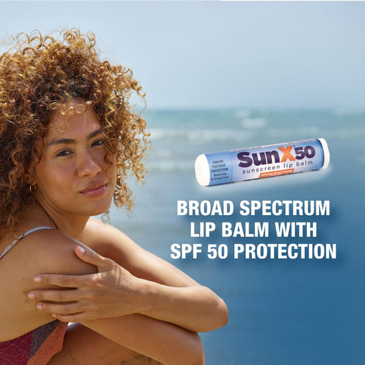 CoreTex Sun X 50 lip balm unboxed showing SPF 50 lip care