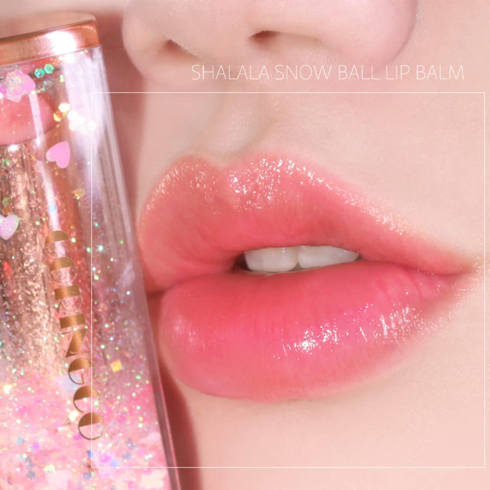 CORINGCO Sparkle Lip Balm Swan Lake close-up with glitter, festive shine