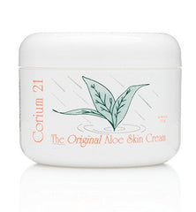 Corium 21 fragrance-free aloe skin cream 8oz jar, front view, daily hydration.