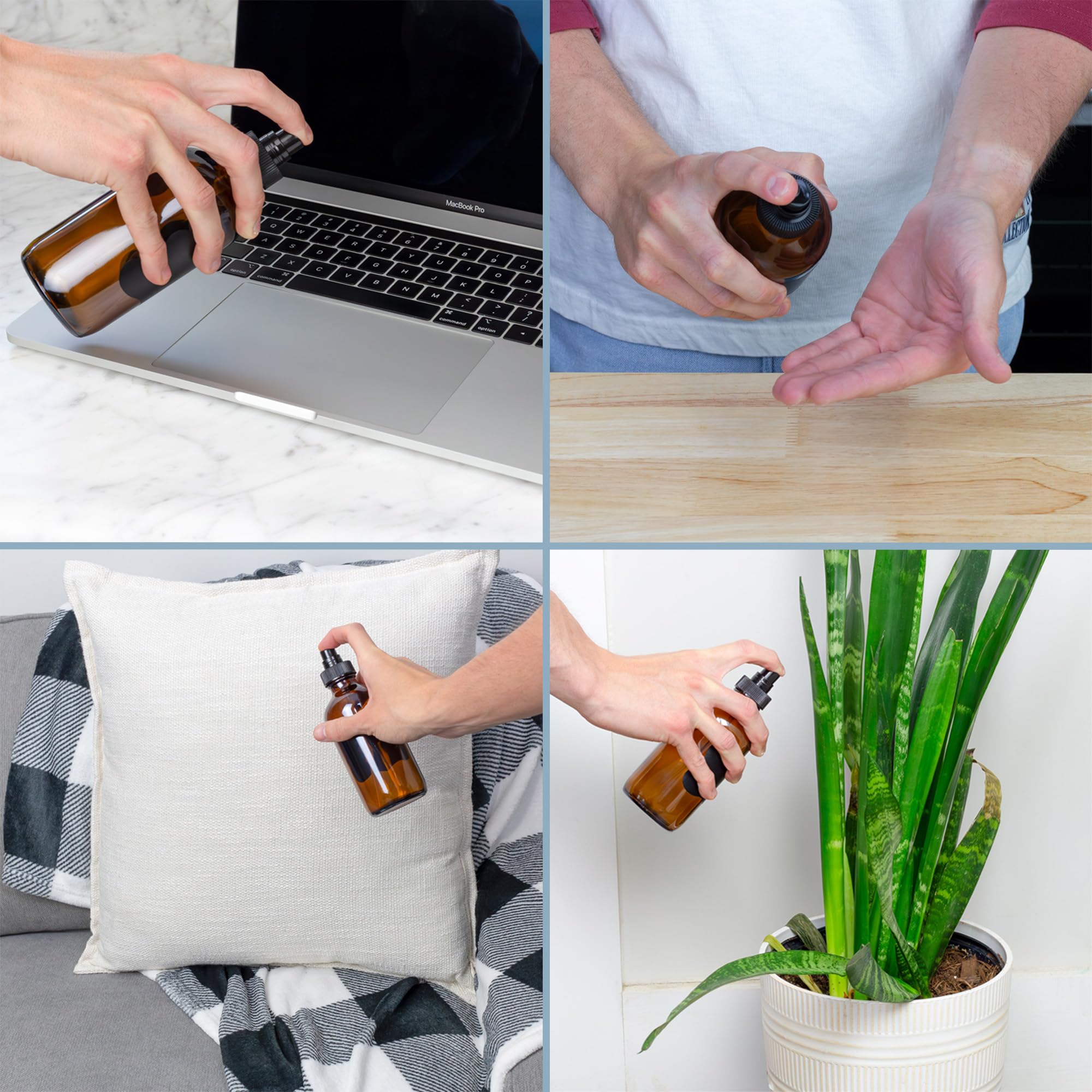 Cornucopia Brands four-pack bottles with chalk labels for easy DIY labeling.