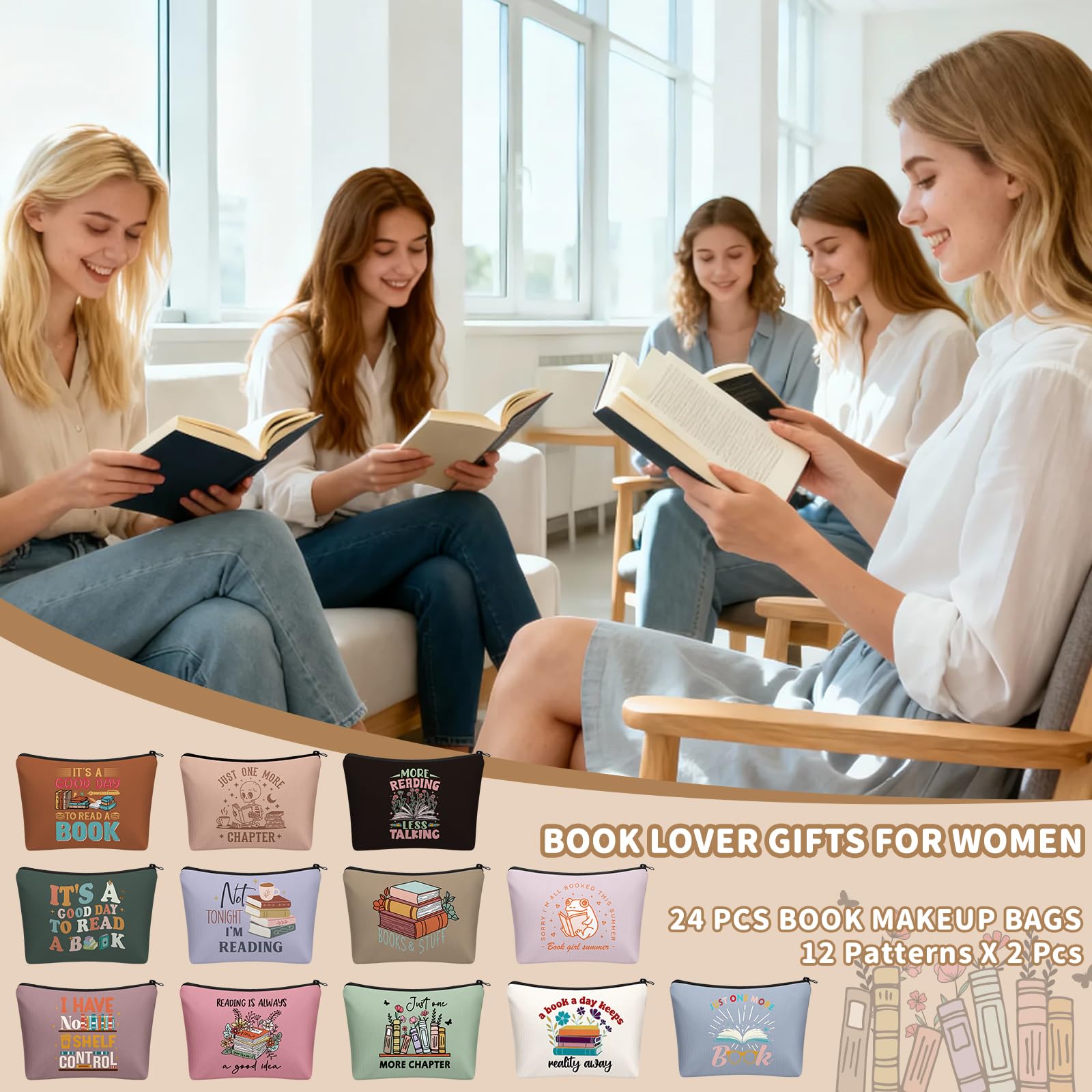 Cosblank compact zipper pouches fit essential cosmetics neatly.