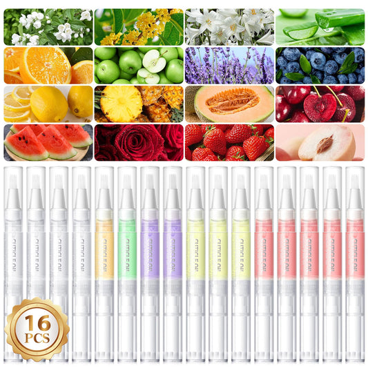 COSCELIA cuticle oil pen set laid out for nail care and hydration.