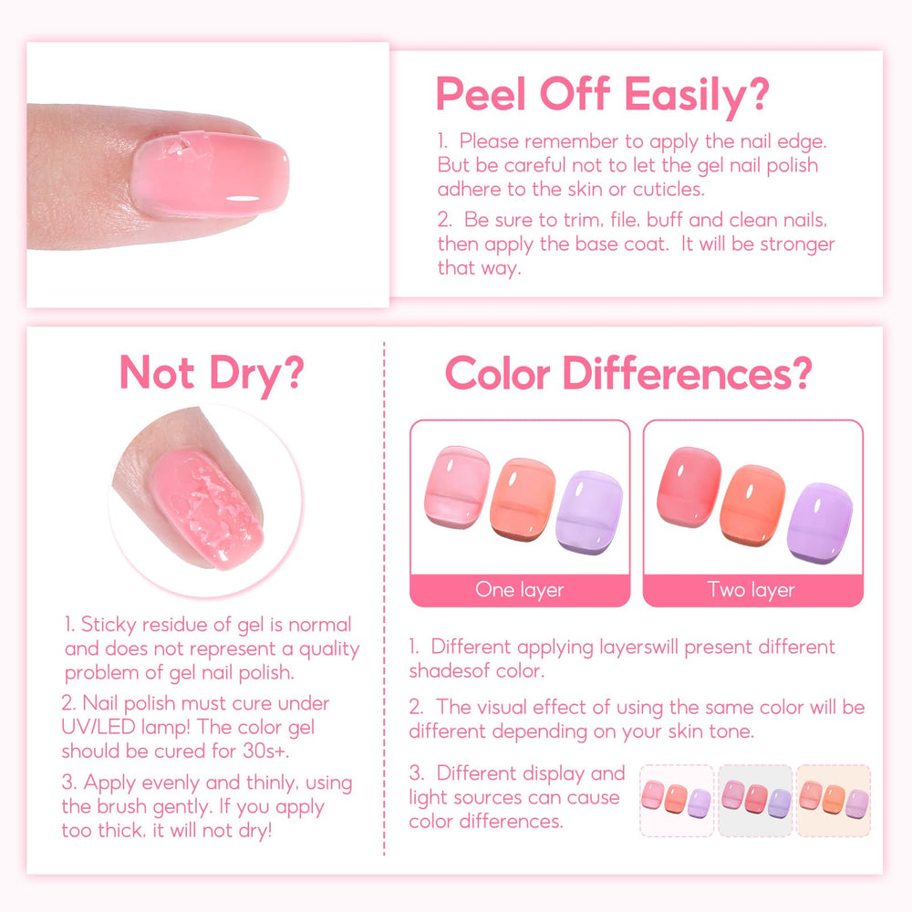 COSCELIA Jelly Gel Polish color swatch 8 suitable for gifting