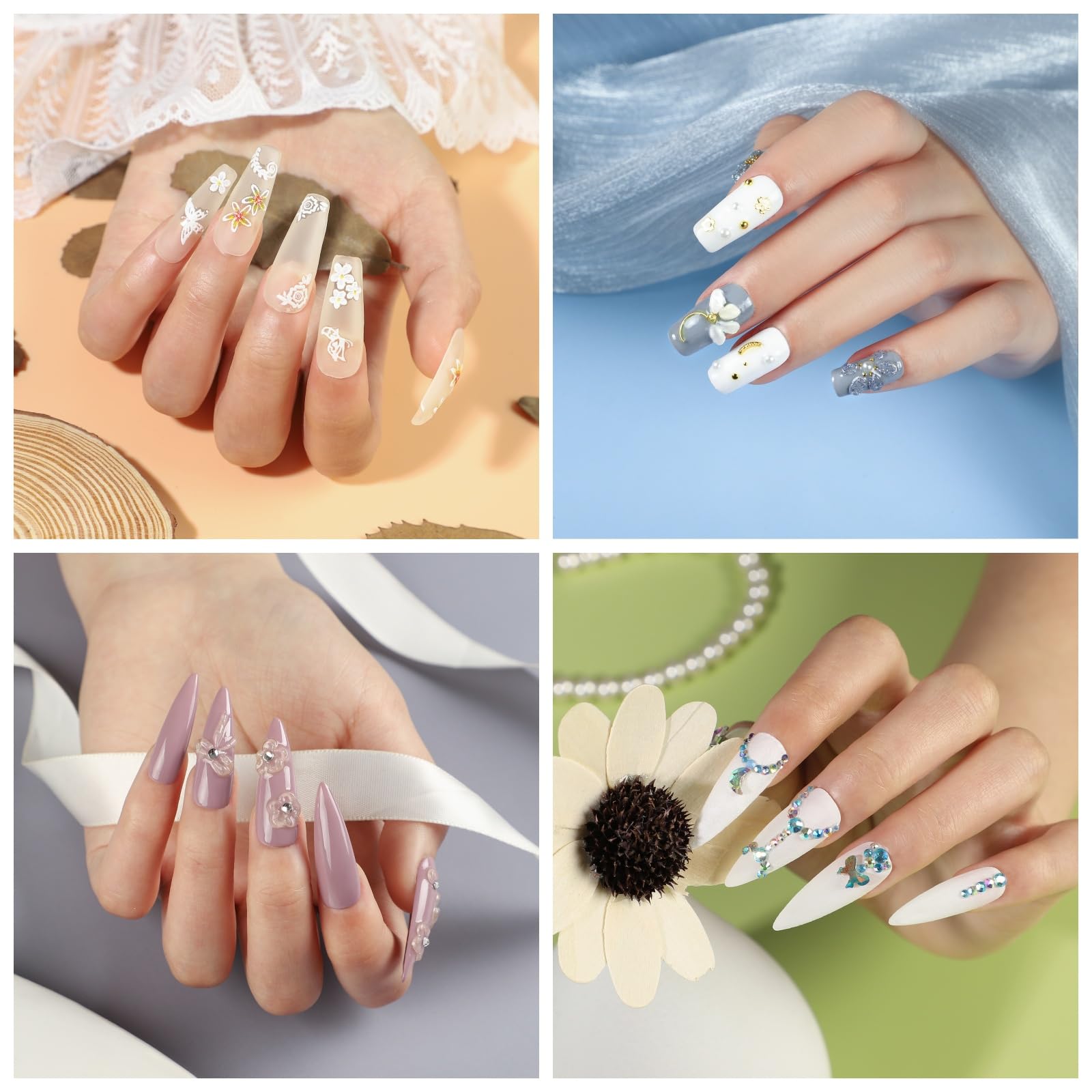 COSCELIA decorative glitter powders for sparkling nail art.