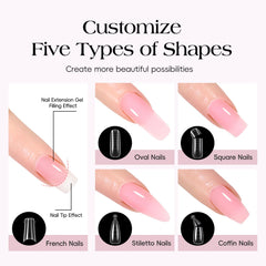 COSCELIA poly nail gel forms to shape precise extensions