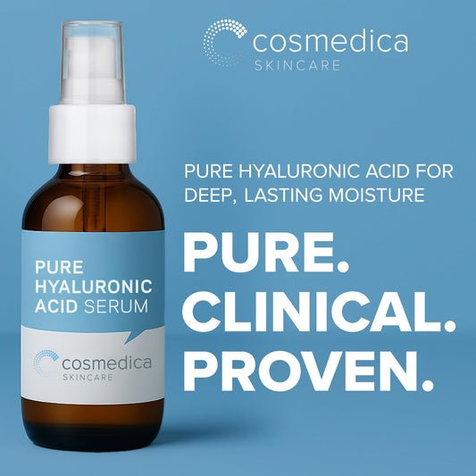 Cosmedica Hyaluronic Serum dropper delivering precise hydration