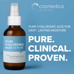 Cosmedica Hyaluronic Serum dropper delivering precise hydration