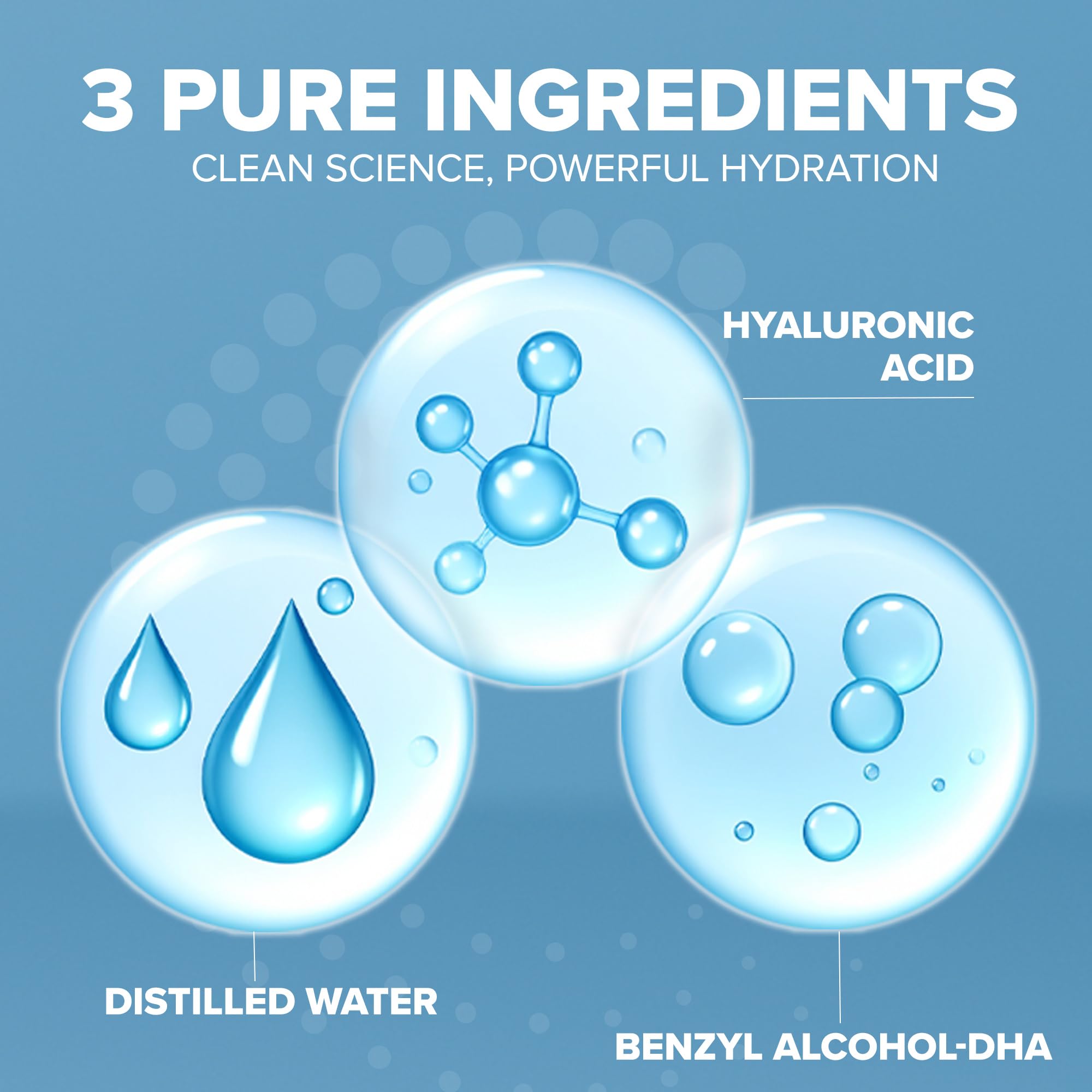 Cosmedica Hyaluronic Serum on cheek demonstrates smooth, hydrated skin texture