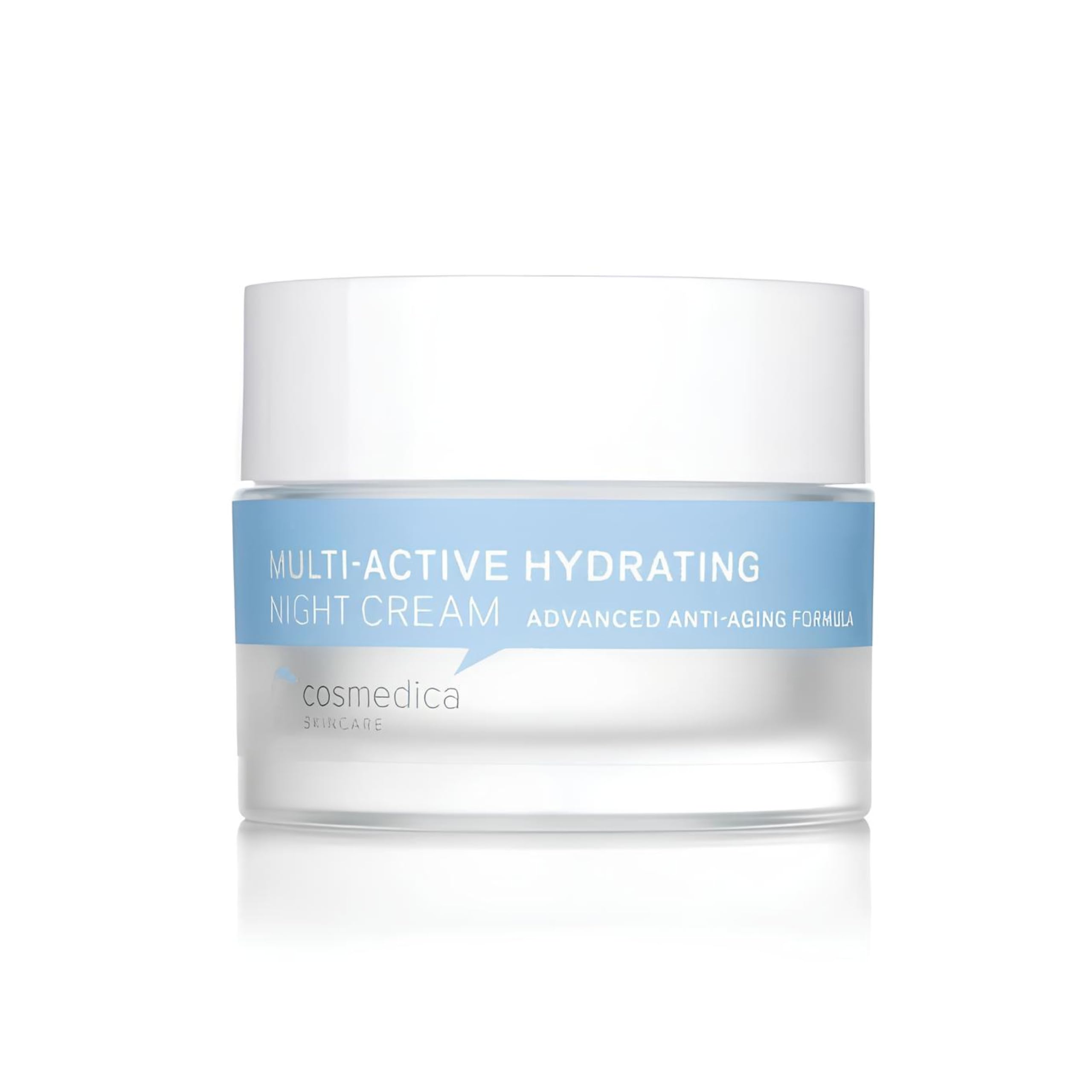 Cosmedica Skincare Multi-Active Night Cream bottle pour for overnight hydration