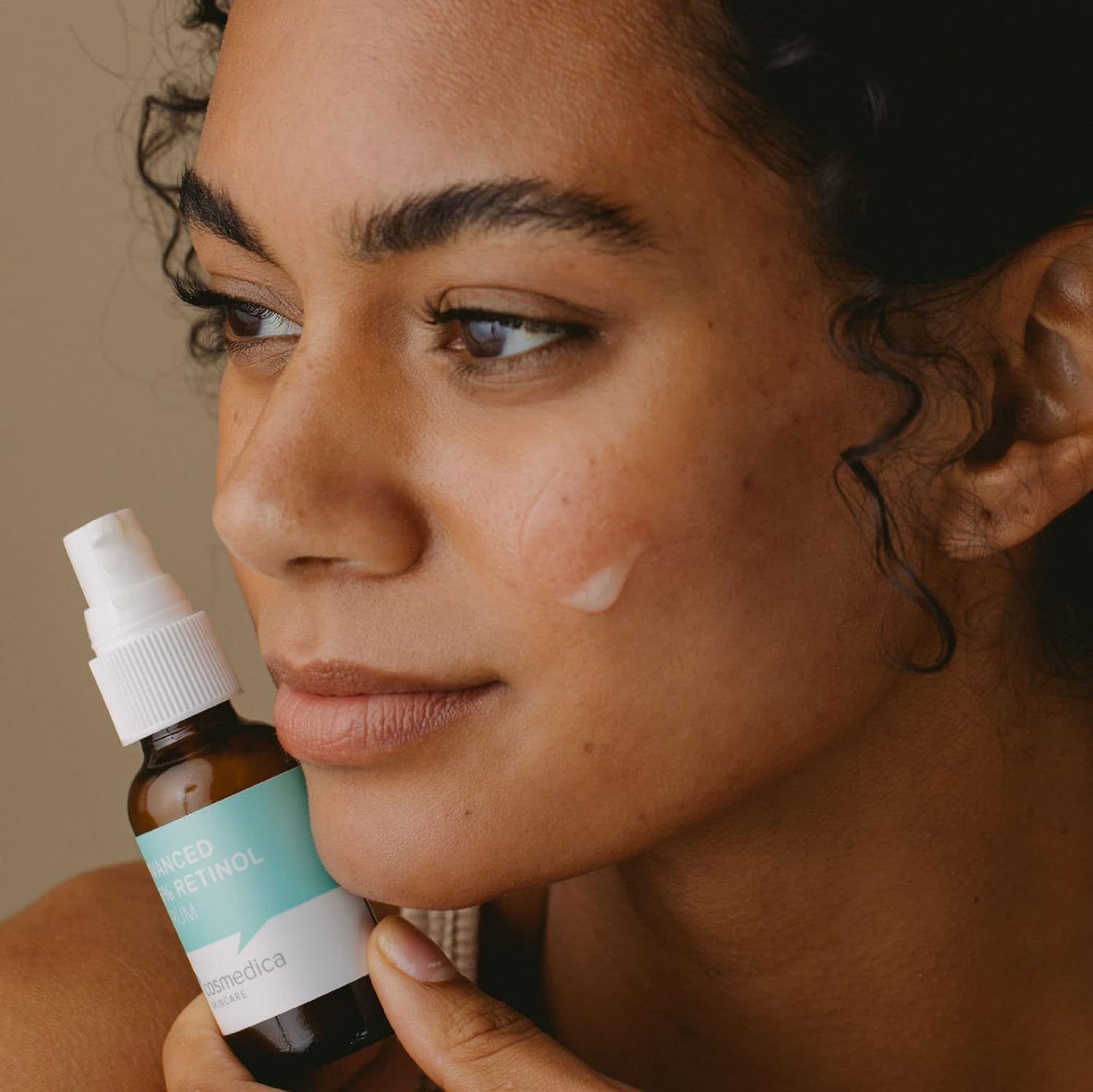 Cosmedica Skincare Made in USA label on box and bottle.