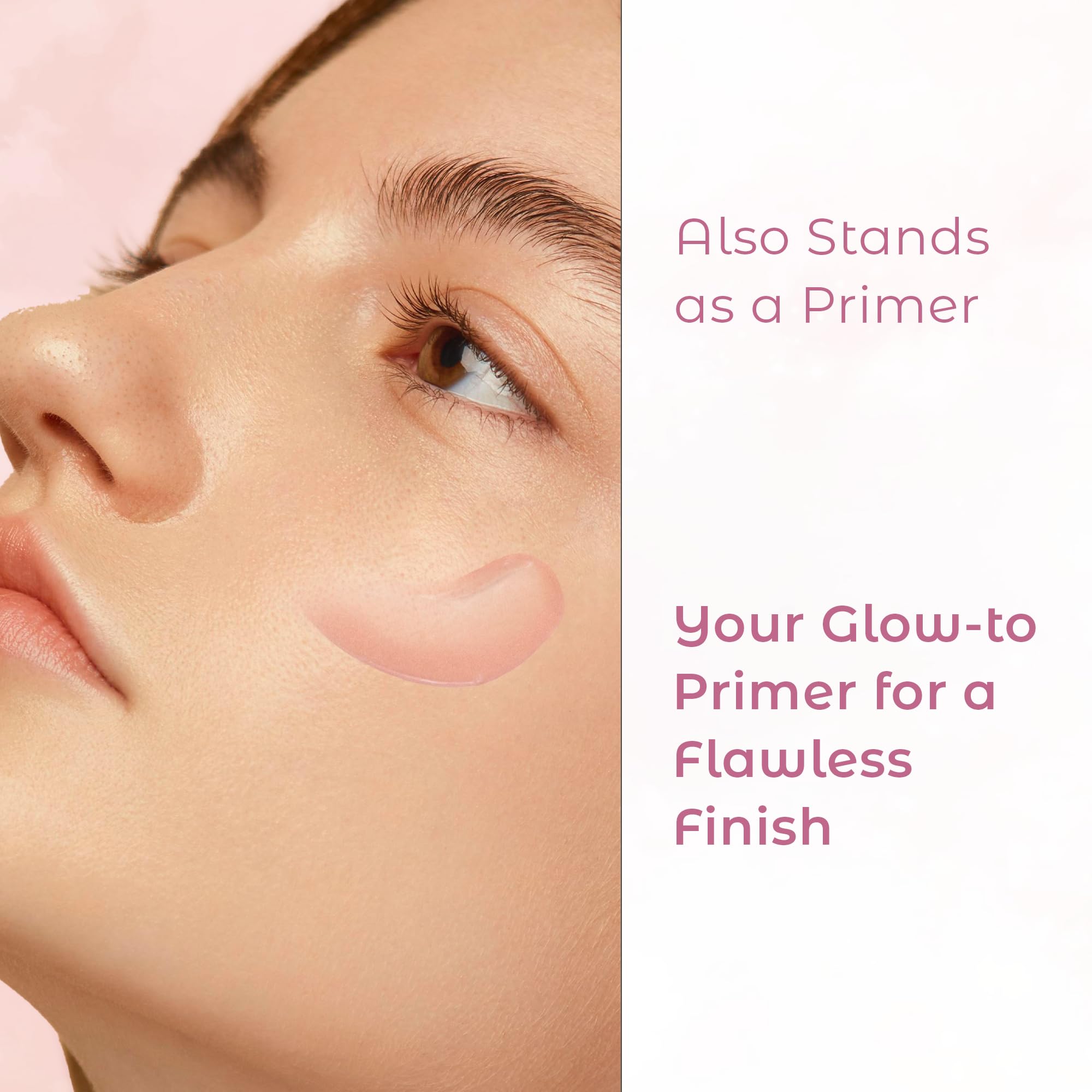 Cosmedica Skincare Rose Gold Serum swatch shows a light, radiant sheen