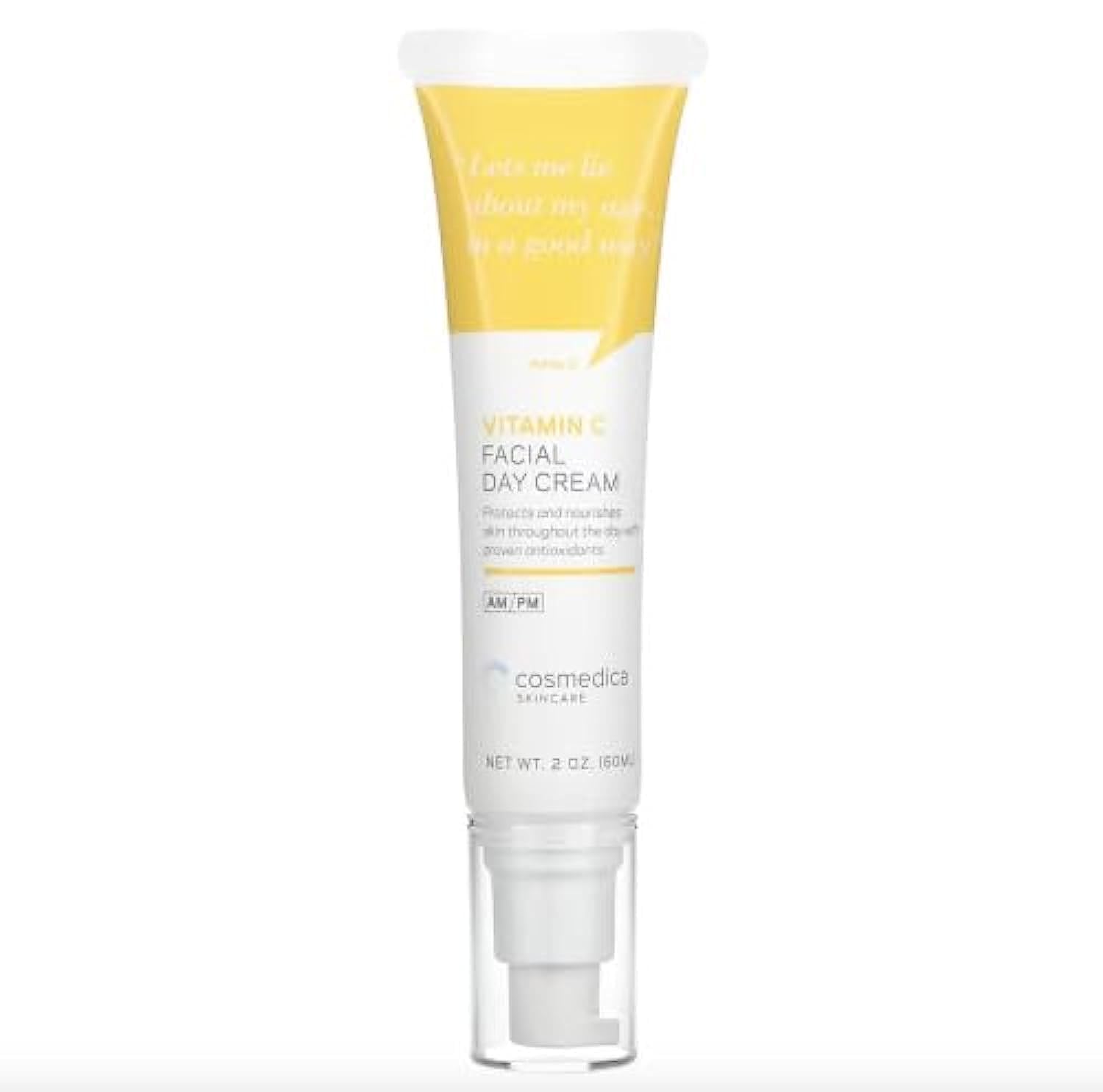 Cosmedica Skincare Vitamin C Facial Moisturizer 2oz jar for daily hydration and brightness.