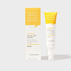 Cosmedica packaging highlights vegan, cruelty-free, paraben-free credentials.