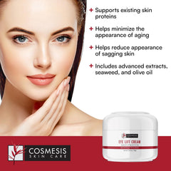 Cosmesis Eye Lift Cream application under the eye, smoothing and hydrating